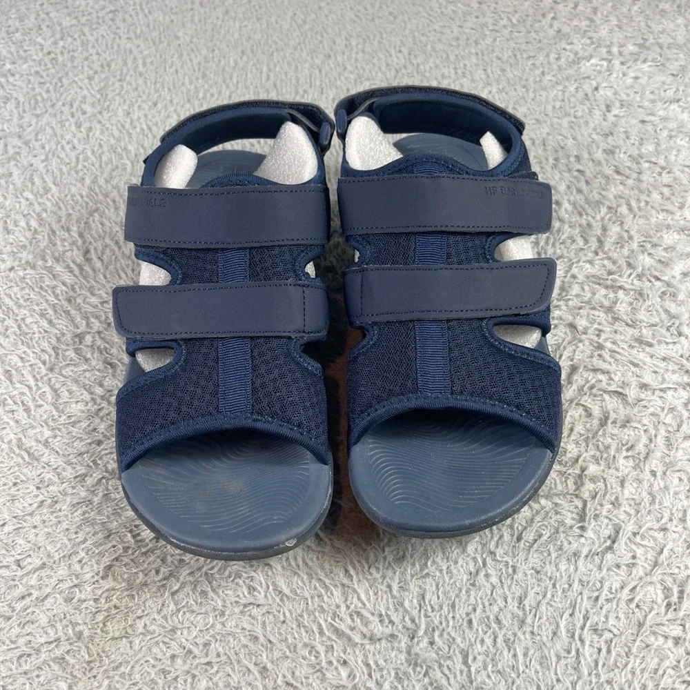 HF BareSandals Navy Blue Mesh Triple Strap Athletic Outdoor Sandals Mens 11